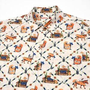 Manana Surfing Co Shirt Mens Golf Polo‎ Titos Vodka Austin Cocktails Button Up L